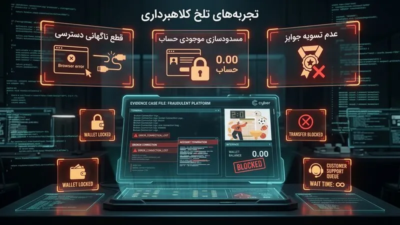 تجربه کاربران از فعالیت در سایت ‌های شرط بندی کلاهبردار